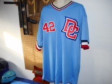 DC SAMPLE POWDER BLUE pullover baseball jersey #42 BROWNLEE