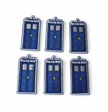 Tardis Police Box Doctor Who Embroidered Iron On Sew On Patch 3