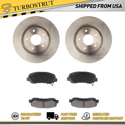 Front OE Brake Rotors Brake Pad fits 2007 2008 Nissan Sentra Lifetime Warranty