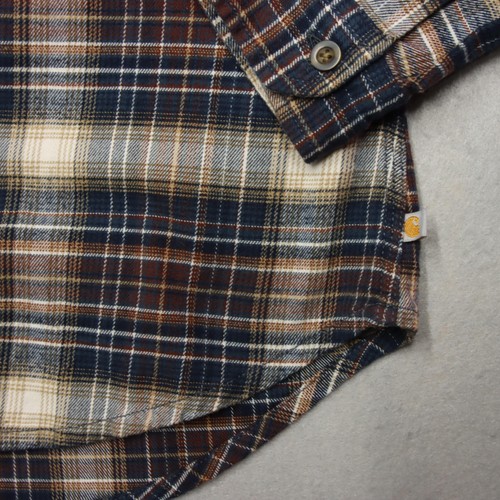 Carhartt Shirt Mens Medium Plaid Flannel Long Sleeve Button Up Fall Workwear - Picture 2 of 6
