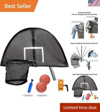 Universal Trampoline Basketball Hoop: Adjustable Lightweight Board  Pump Set
