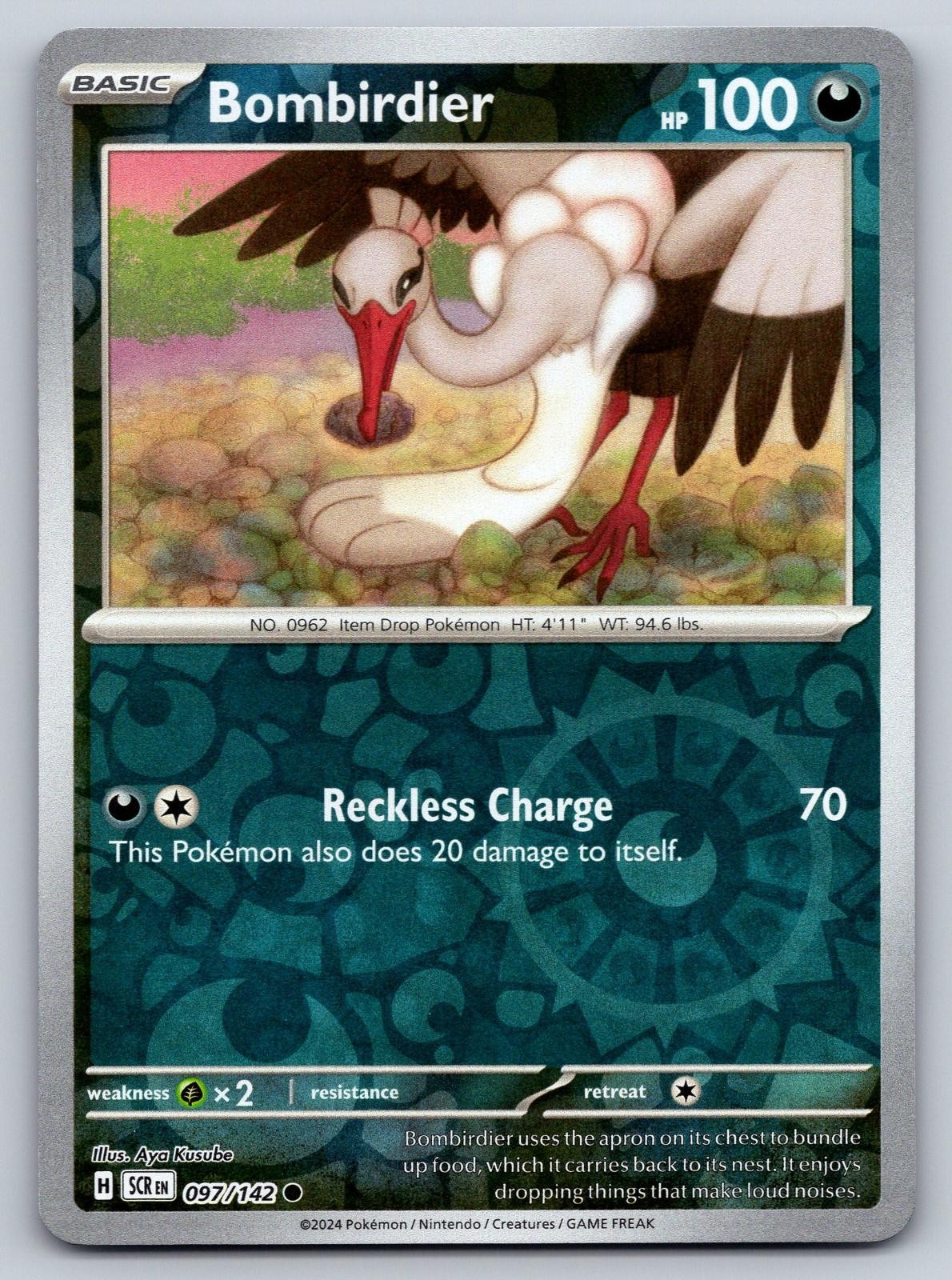 Bombirdier 97/142 Common Stellar Crown Pokemon Reverse Holo Near Mint