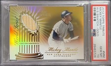 2012 Topps Tribute Mickey Mantle World Series Swatch Gold /15 PSA 10 POP 1