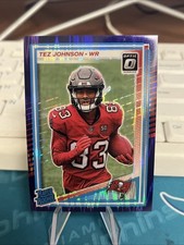 2025 Panini Donruss Optic - Rated Rookie Tez Johnson #231 Purple Shock Prizm...