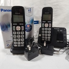Panasonic KX-TGD532 Blk 2-Handset Cordless Phone Digital Answering Machine W/box
