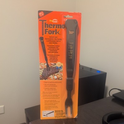TruCook Thermo Fork Instant Read Meat Thermometer BBQ Temperature Check Vintage