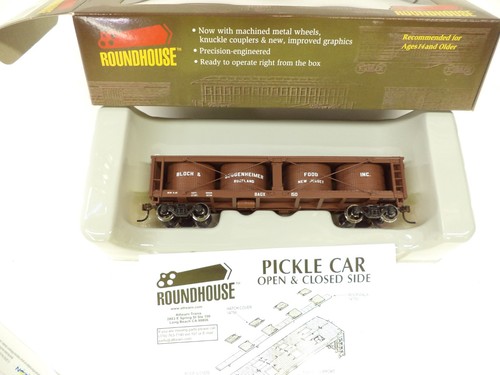 Roundhouse Ho 85263, 40' Pickle Car, Bloch & Guggenheimer 150 | Zustand: Used