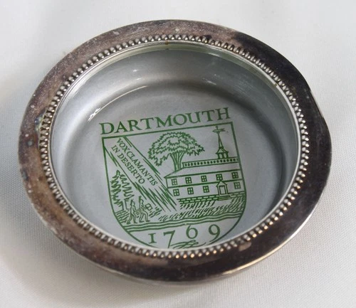 Vtg Dartmouth College Coaster Bowl Dish WS Blackinton Silverplate 50 Round 4 Old