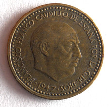 1947 (52) SPAIN PESETA - Excellent Coin - FREE SHIP - Bin #342