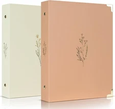 Aesthetic 6 Ring A5 Binder Set of 2 - The Perfect Small 0.75 A5, Beige-pink 
