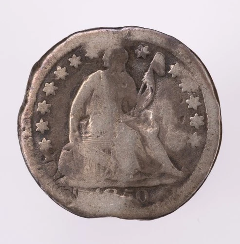 1850-O Seated Liberty Silver Half Dime - Damaged (B3379)