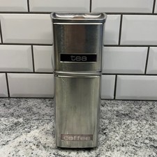 Vintage Lincoln BeautyWare Canister Set Silver Stackable Tea Coffee MCM Retro