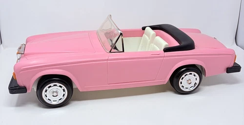 Vintage Zima Barbie Size Pink Rolls Royce Convertible Car 1987