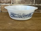 Vintage Glasbake Casserole Dish Currier & Ives 512 1.5 Qt