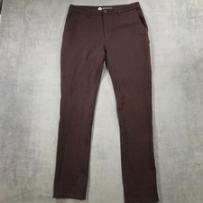 Vuori Meta Pants Mens 32x31 Burgundy Chino Straight Leg Stretch Casual Tech V420