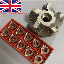 1X MFWN90 63-22-5T + 10pcs WNMU080608EN GBJ205 90&deg; Carbide Milling Inserts 63mm