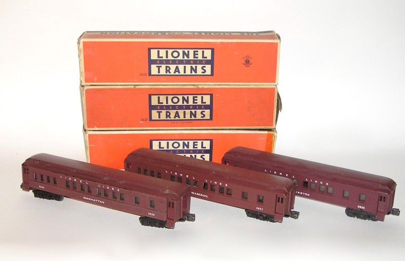 Lionel Postwar Set Madison Heavyweights 2625 2627 2628 Passenger OB (DAKOTApaul)