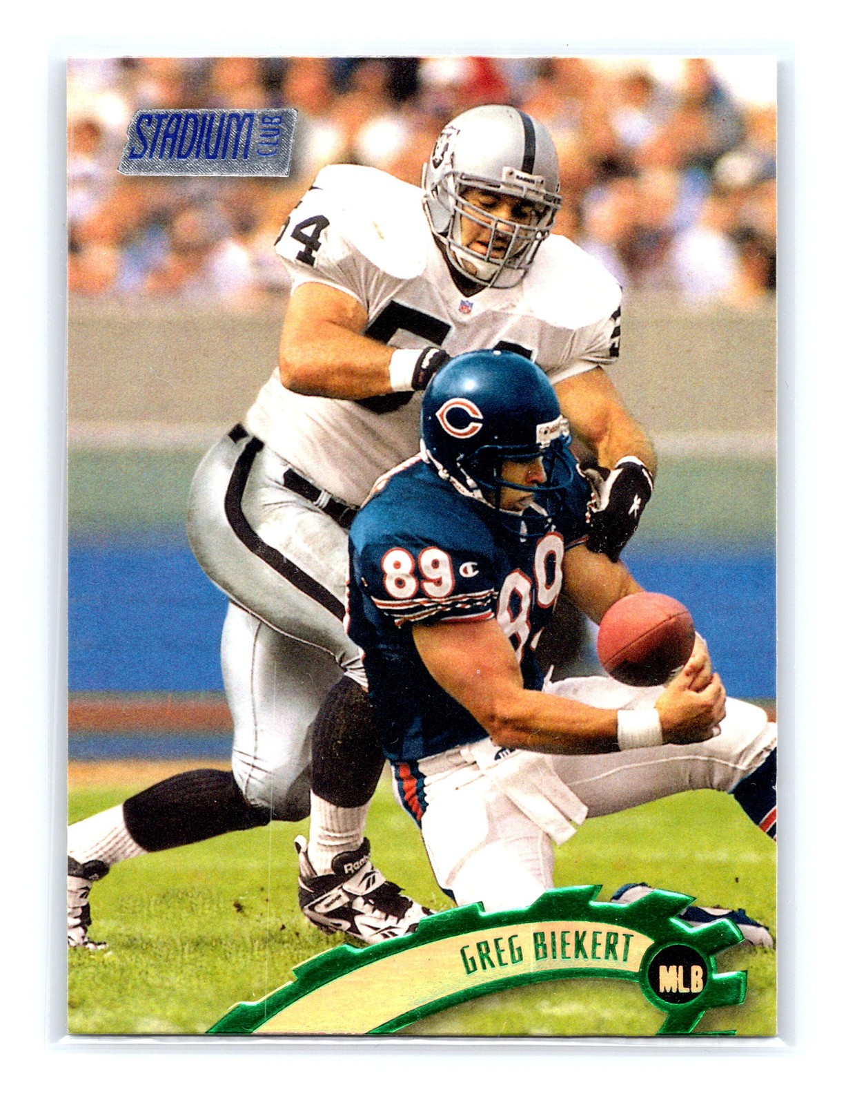 1997 Stadium Club Football #166 Greg Biekert Oakland Raiders