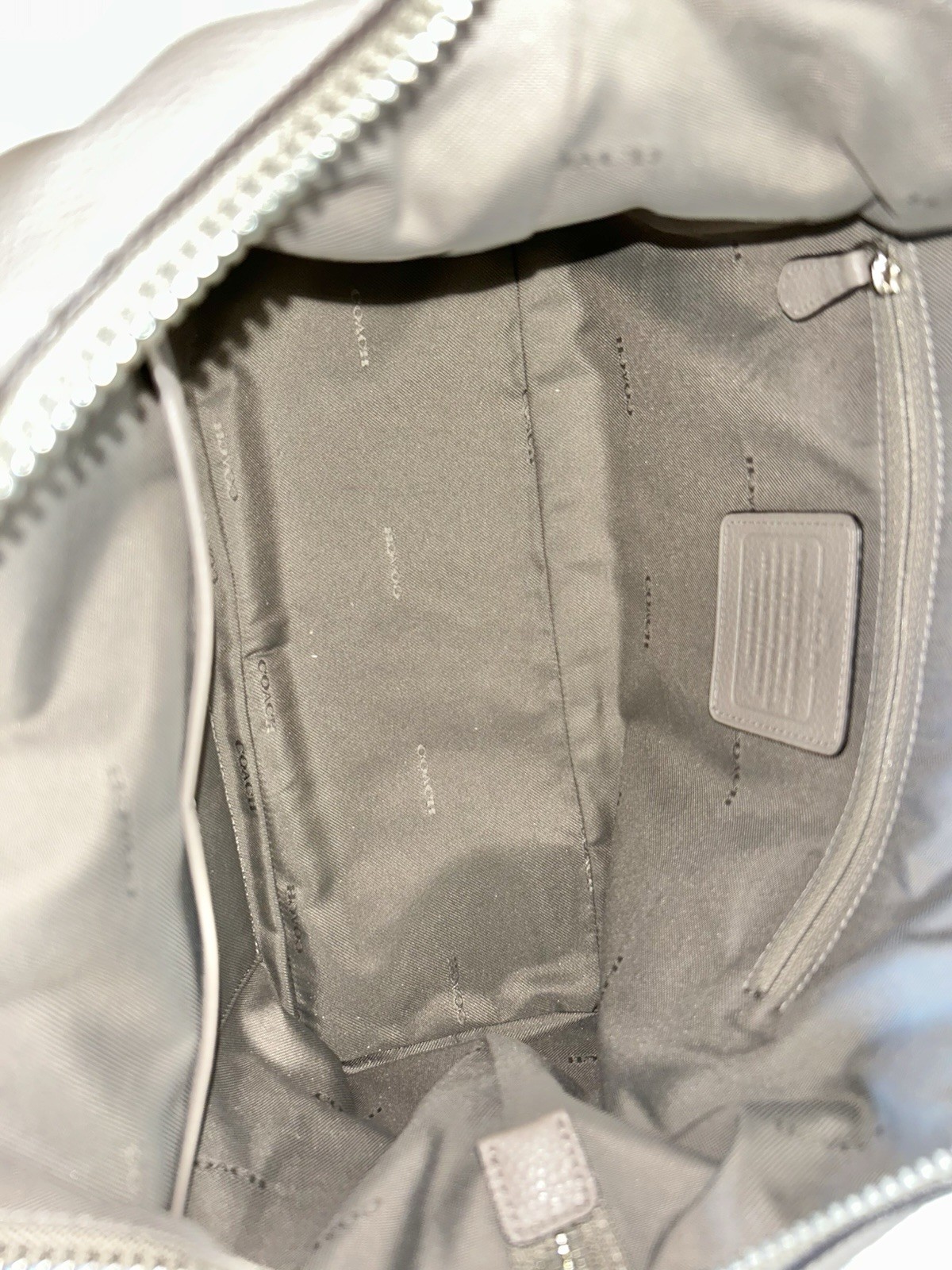 Authentic Coach Solid Grey Leather Crossbody Shou… - image 11