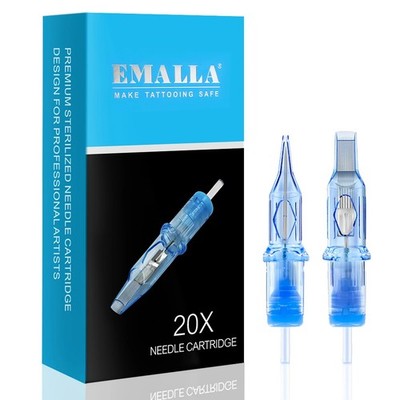 Tattoo Nadeln 3RL - Emalla 20 Stück Tattoo Cartridges Nadeln 0807RL
