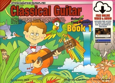 Progressive Young Beginner Classical Guitar Book 1 - Colour With CD, Connie Bull
