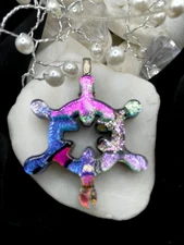Handmade Dichroic Glass Pendant- LOVE THAT GLASS