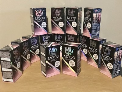 Punky Colour Mood Switch Heat Activated Hair Color Change BLACK To PINK Lot 15