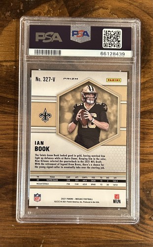 67532735 Ian Book 2021 Panini Mosaic Variation SP Silver Prizm RC - Picture 2 of 2