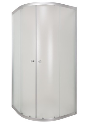 Duschkabine Duschabtrennung Viertelkreis 90x90 X 180 Cm R55 Satiniert Milchglas Ebay