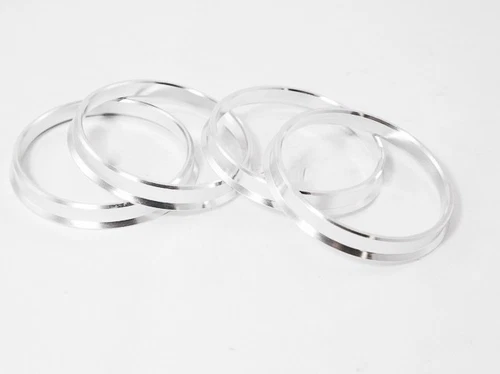 4 Aluminum Hubcentric Rings | 66.6mm Hub to 73.1mm Wheel | 66.56-73.1 Hubrings