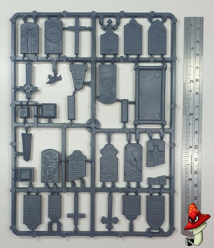 CEMENYARD GRAE STONES RENEDRA juegos de guerra terreno de paisaje 28 mm D&D 1 x sprue - Imagen 2 de 3