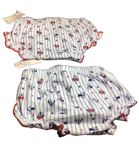 New Disney Baby 0-3 Months Minnie Mouse Panties Shorts 2 Pairs - Picture 2 of 2