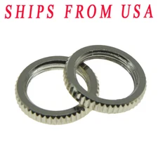 USA Spec 15/32" Fine Knurled Toggle Switch Nuts for Gibson/Switchcraft Nickel