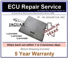 LJA1410AK, AN, AH Jaguar ECU / ECM / PCM Repair & Return Service w/ 5yr warranty