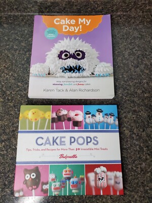 Lot Of 2 Cake Cookbooks Cake Pops, Shaped Cakes