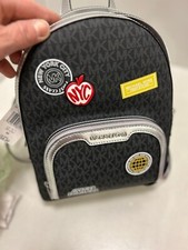 Michael Kors Jaycee Women Girls Black Bag Shoulder Leather Backpack Medium MK