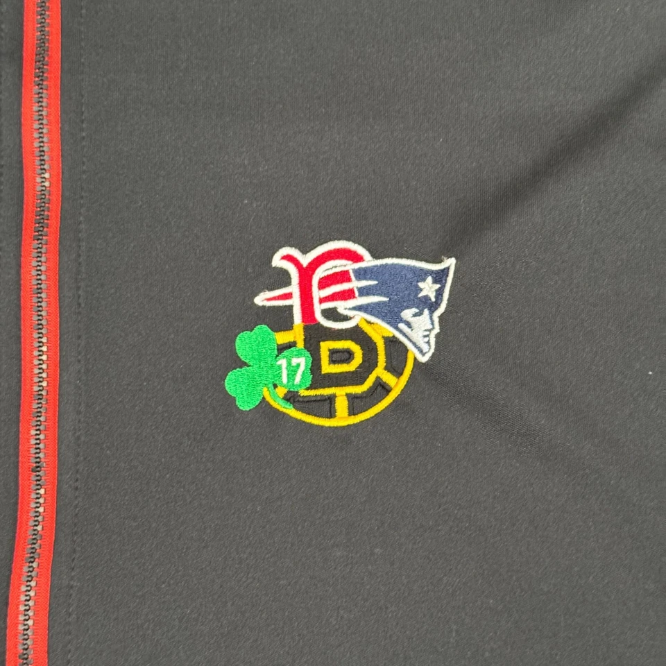 Pullover Ahead Extreme Negro 1/4 Cremallera Manga Roja Rayas Highlands Golf & Co. XL Foto 4 de 4