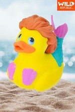 Wild Republic 4  Mermaid Rubber Duck, Water Resistant, Mold Free  Safe For Kids