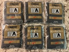 Caron Rya Rug Yarn Charcoal Gray 0143 Acrylic 320 Pieces Lot Of 6 USA Made