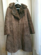 Manteau vintage femme, taille 42 en mouton retourné 