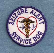 SEIZURE ALERT SERVICE DOG PURPLE - service dog vest patch