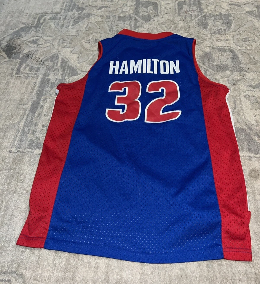 HAMILTON Detroit PISTONS Swingman ADIDAS Youth LARGE 14-16  Jersey NBA - Image 2 of 4