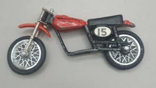 Honda 15 Motorcycle Dirt Bike Red & Black Mini Figurine *For Parts Or Repair