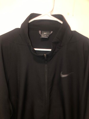 Nike Dri Fit Mens 2XL Woven Training Jacket Full Zip Mock Neck