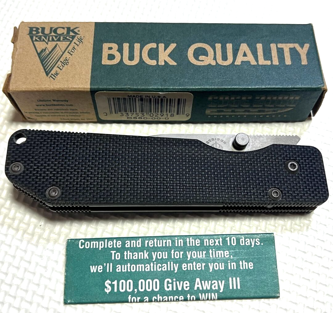 BUCK KNIVES 880 Buck Strider Tactical Tanto ATS-34 2000 BUCK KNIVES 880 Buck Strider Tactical Tanto ATS-34 2000