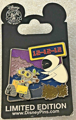 Disney Pins PP93469 Wall-E & Eve 12-12-12 LE 1200 Walt Disney World