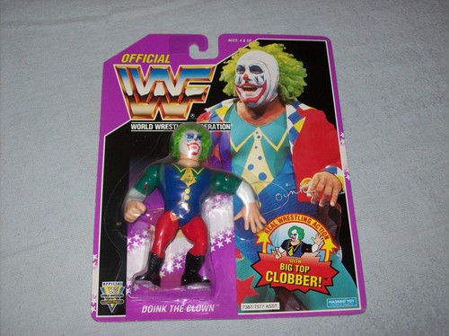 Vintage MOC Hasbro WWF WWE Wrestling Doink The Clo...