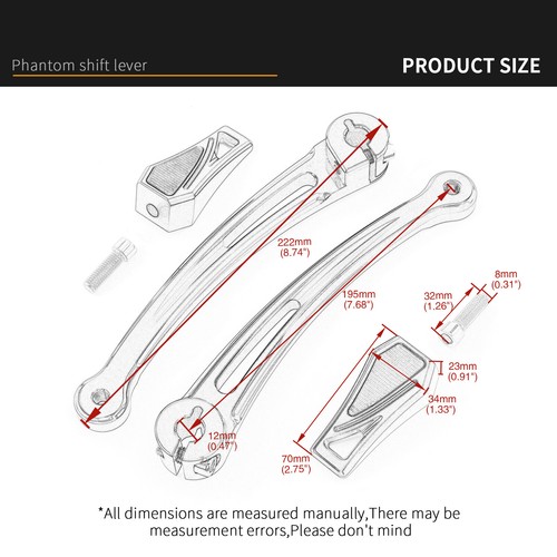 For Harley Phantom Floorboards Brake Arm Shifter Lever Peg Footboard Touring FL - Picture 29 of 44