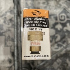 Cash Acme VB-222 Self Draining Vacuum Breaker Back flow Preventer 3/4" Hose