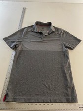 Champion Gray On Gray Poly Performance POLO SHIRT Medium M